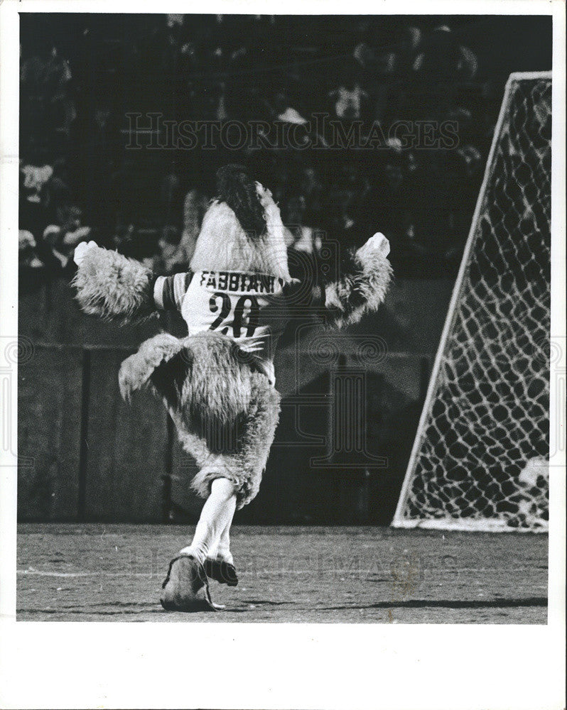 1981 Press Photo The San Diego Chicken At Tampa Stadium Against Atlanta Chiefs - Historic Images