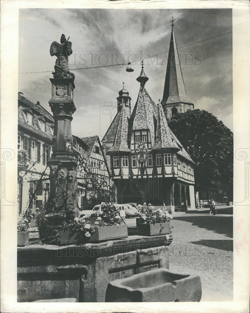 1964 Press Photo City Hall Michelstadt Germany - Historic Images