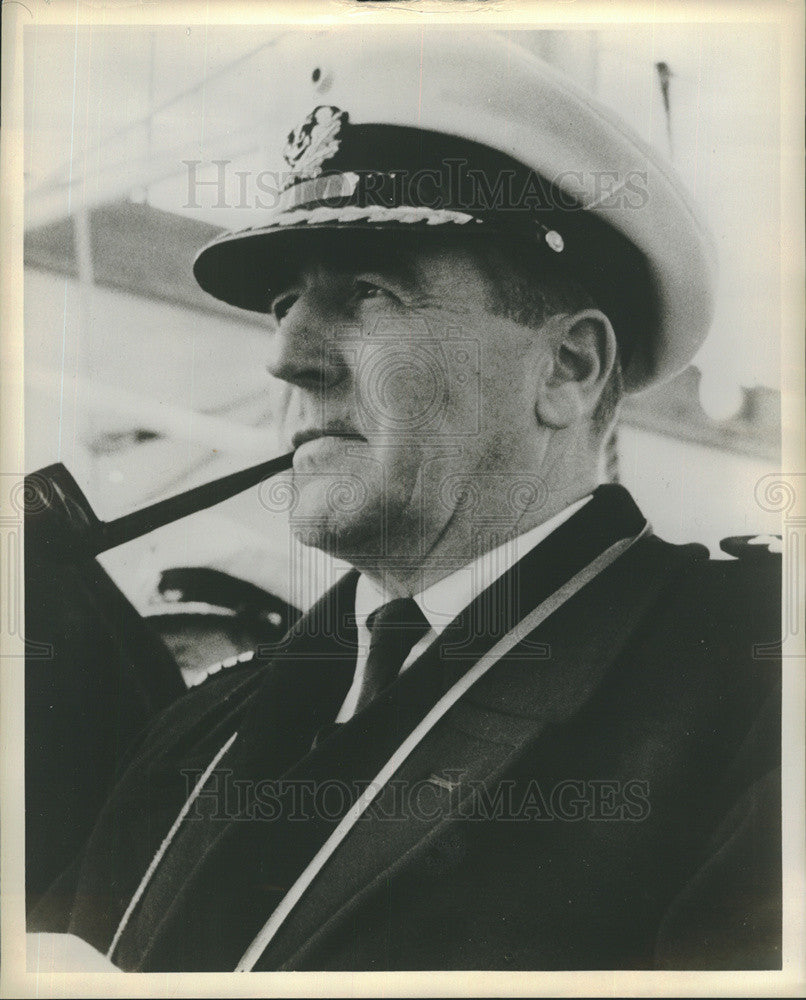 1963 Press Photo Skipper Of Gorch Fock, Tall Ship Of The German Navy - Historic Images