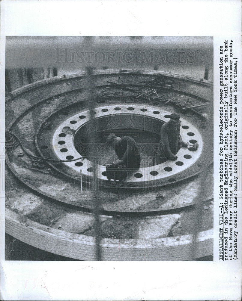 1972 Press Photo Turbines Leningrad Engineering Plant Neva River Hydroelectric - Historic Images