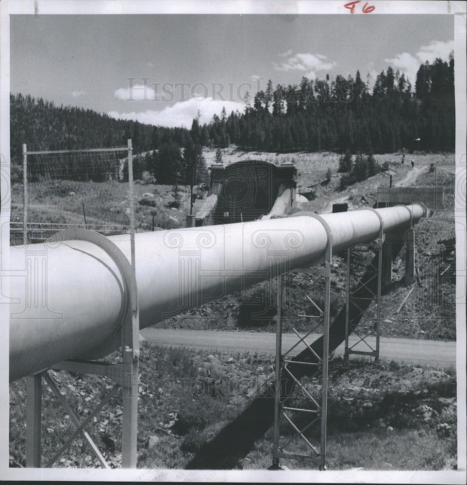 1955 Press Photo St louis creek water tunnel under the Continental Divide - Historic Images