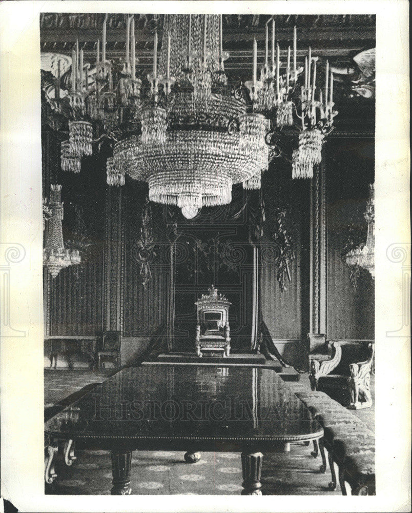 1936 Press Photo The English Throne in Buckingham Palace,London,England - Historic Images