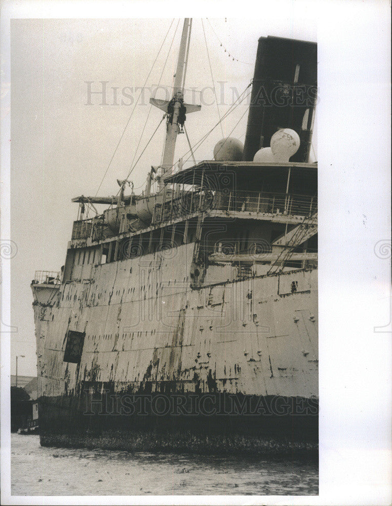 1970 Press Photo  Old ship in Tampa Florida - Historic Images