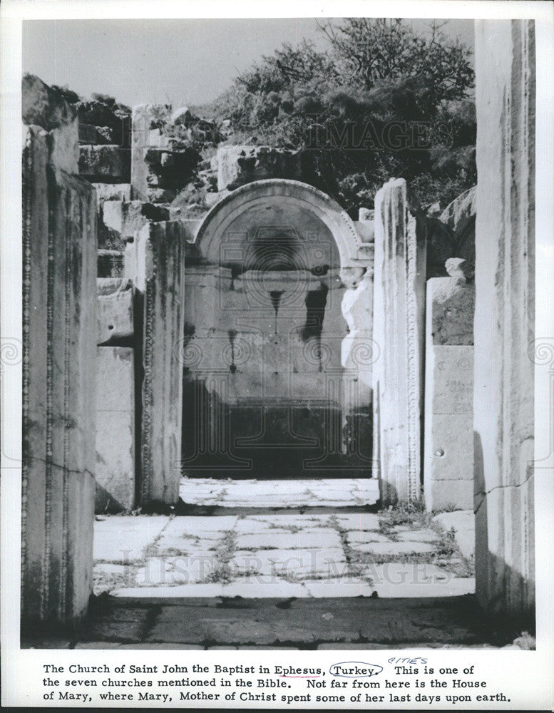 Press Photo The Church of St John the Baptist in Ephesus,Turkey,mention in Bible - Historic Images