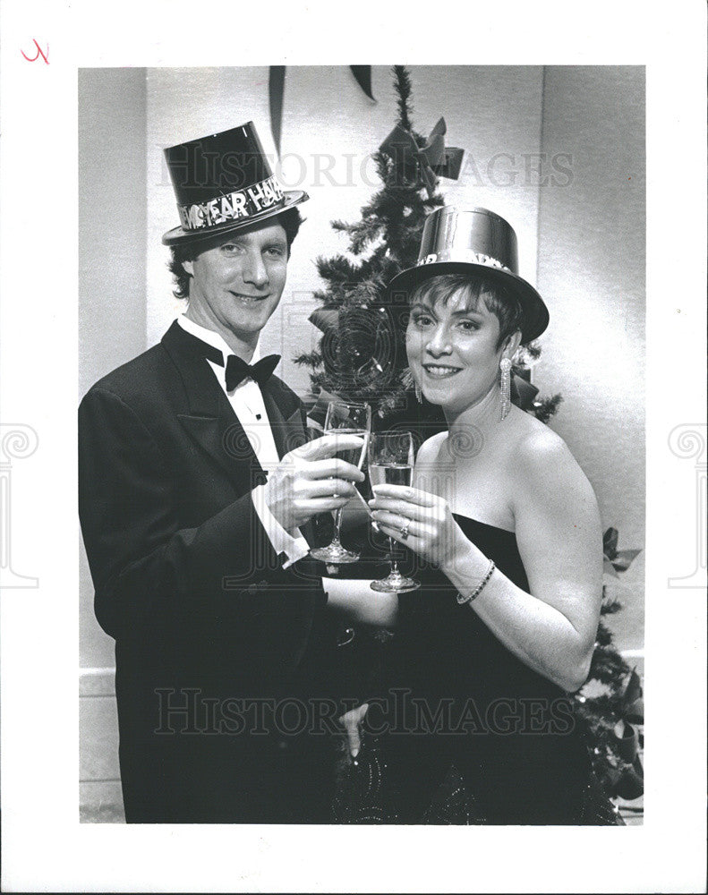 1992 Press Photo Cystic Fibrosis benefit Co-chairs Michael &amp; Lynn Ansani - Historic Images