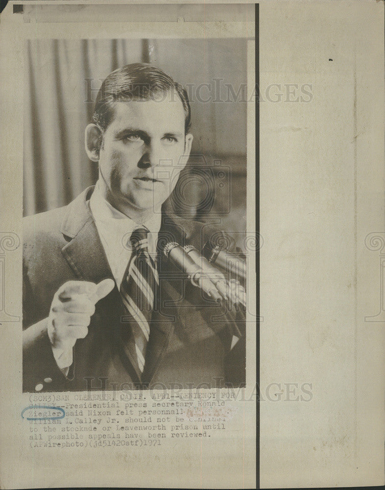 1971 Press Photo Ronald Siegler President&#39;s press secretary - Historic Images