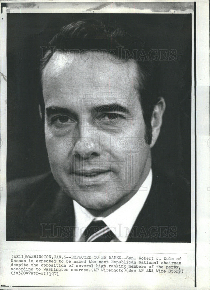 1971 Press Photo Kansas Senator Robert J. Dole Republican National Chairman - Historic Images