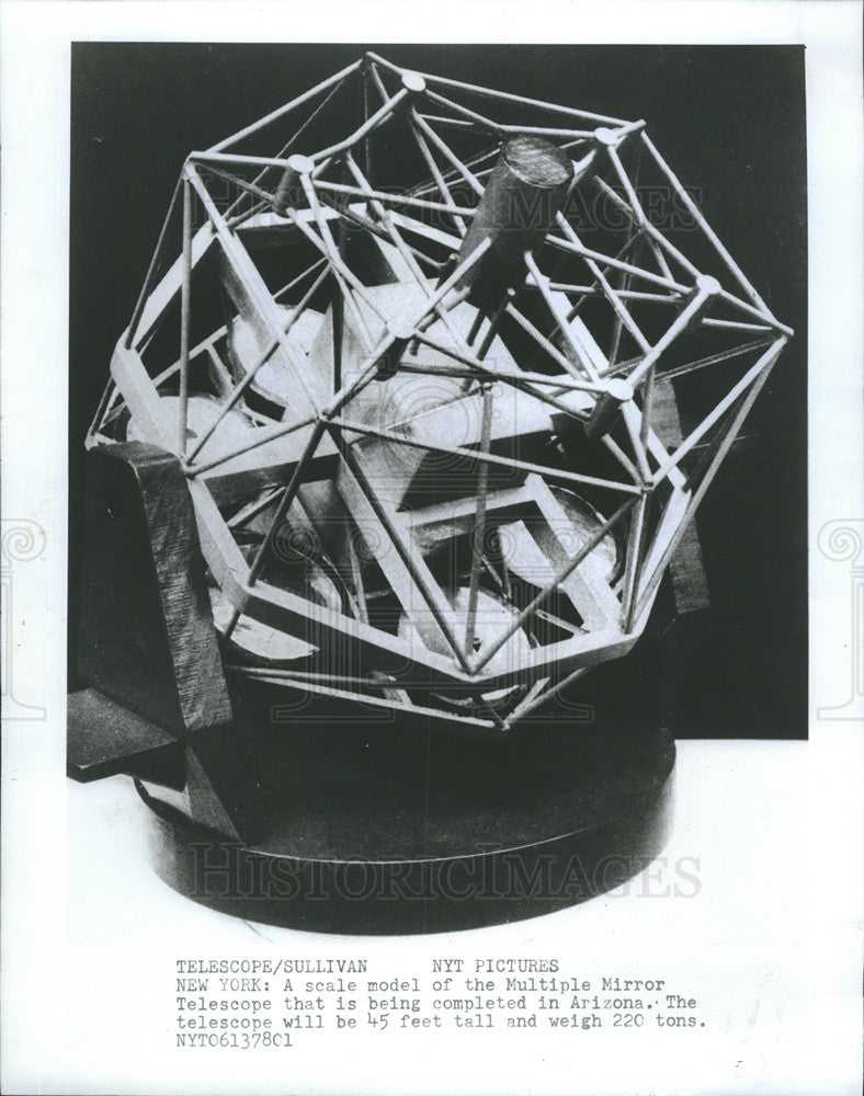 1978 Press Photo A scale model of Multiple Mirror Telescope - Historic Images