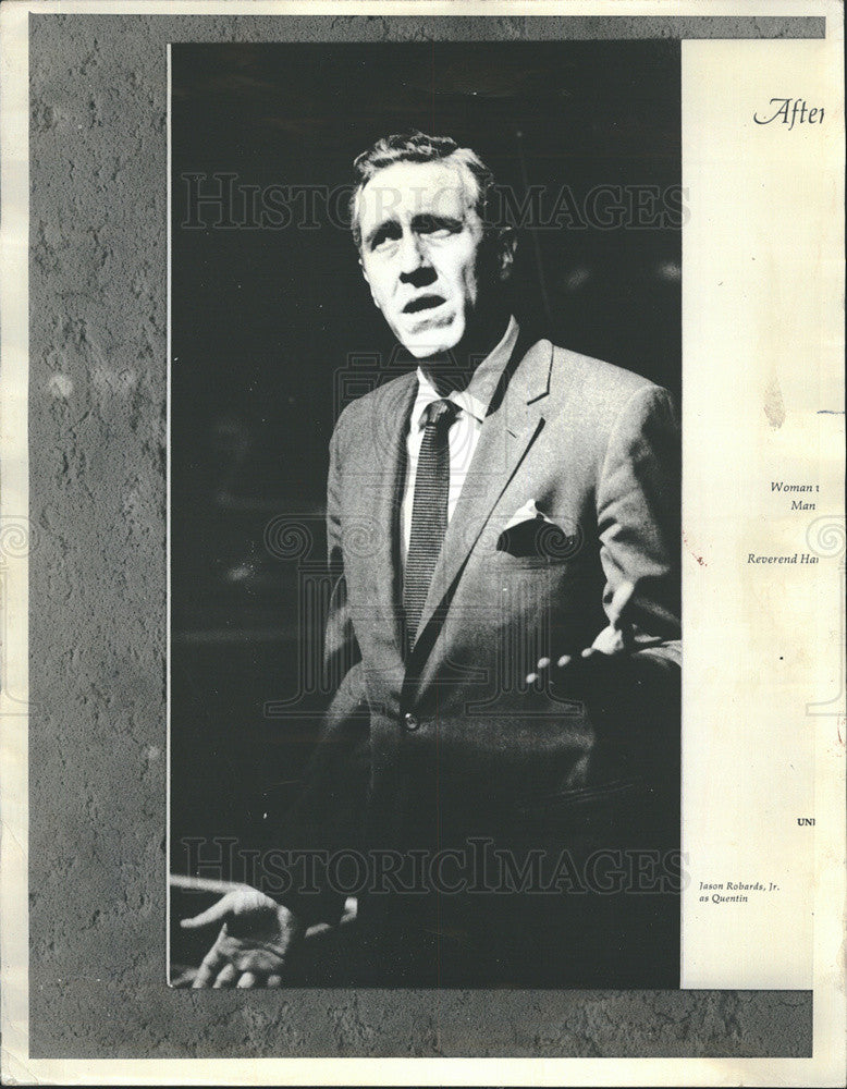 1964 Press Photo Jason Robards, Jr. As Quentin In &quot;After The Fall&quot; - Historic Images