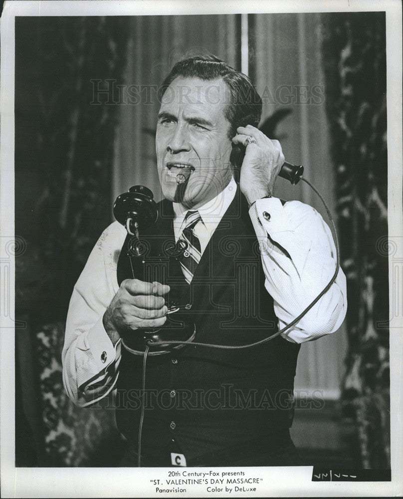 1967 Press Photo Jason Robards Actor Portrays Al Capone St. Valentine&#39;s Massacre - Historic Images