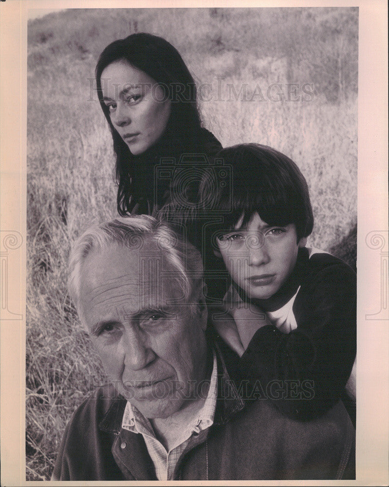 1995 Press Photo Actors Jason Robards Meg Tilly Max Pomeranc In Movie Journey - Historic Images