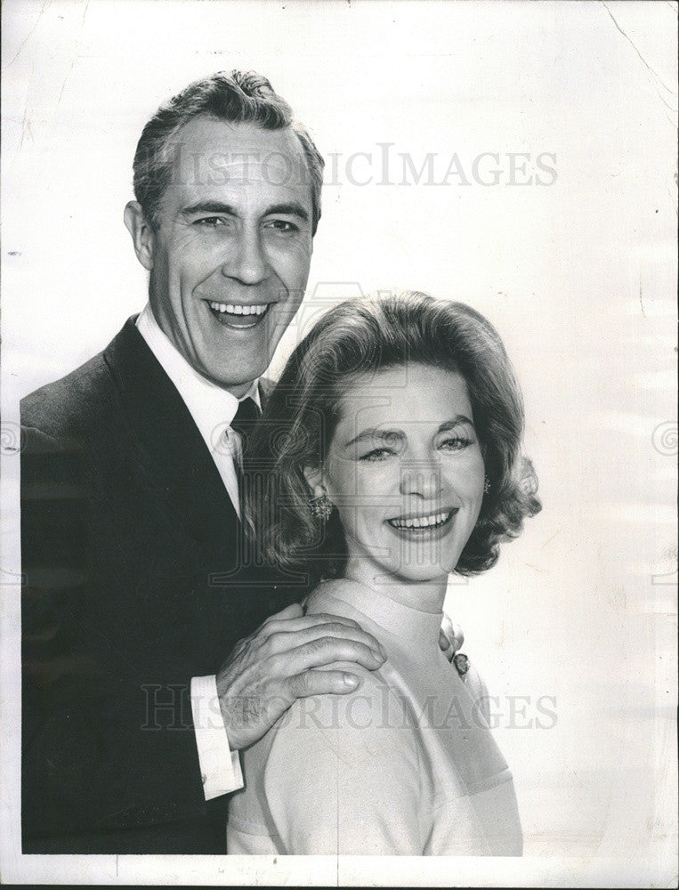 1968 Press Photo Jason Robards Actor Wife Actress Lauren Bacall Guest Danny Kaye - Historic Images