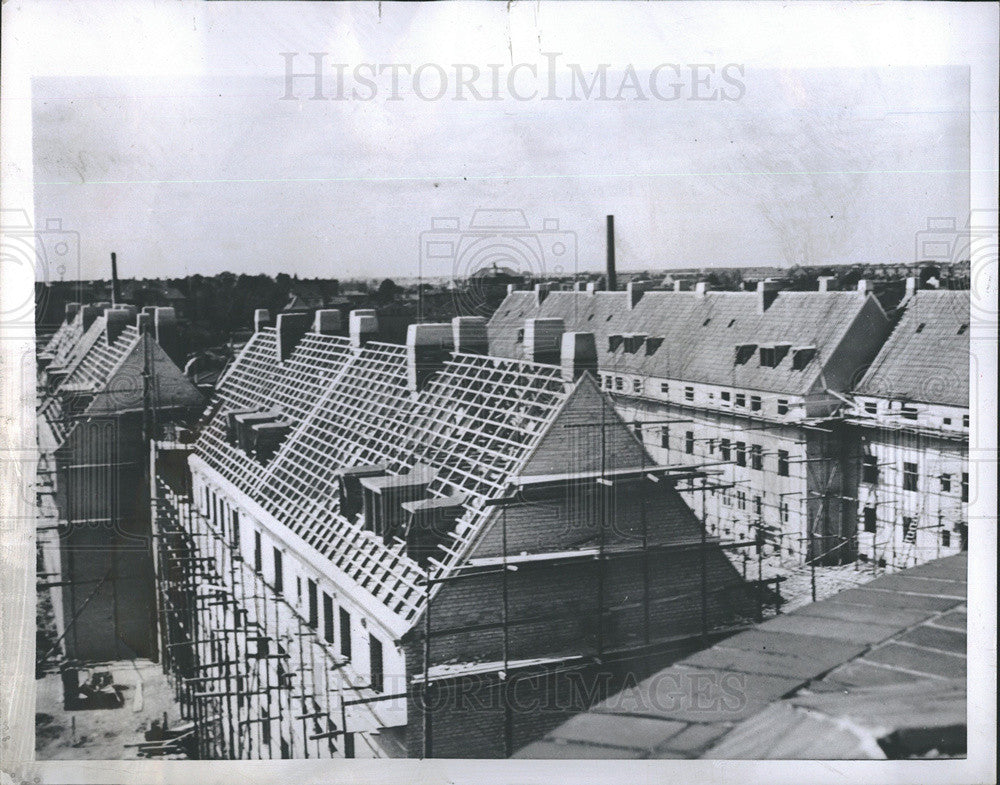 1952 Press Photo Housing Construction in Luebeck Germany - Historic Images