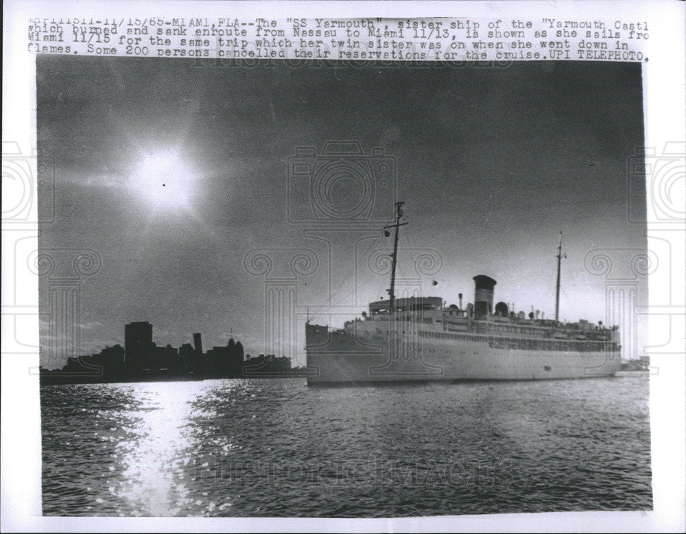 Press Photo &quot;Yarmouth&quot; Ship - Historic Images