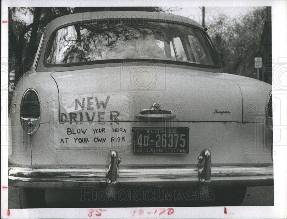 1969 Press Photo St. Petersburg beginner car accident prevention - Historic Images