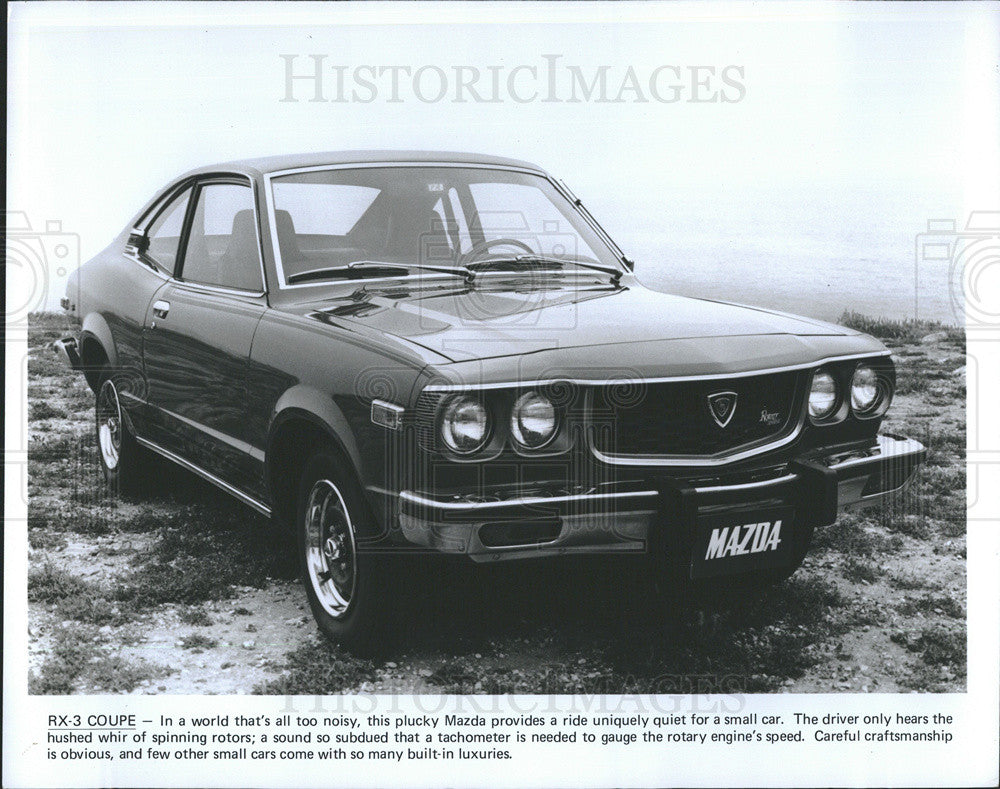 1976 Press Photo Mazda ride uniquely quiet small car RX-3 Coupe - Historic Images