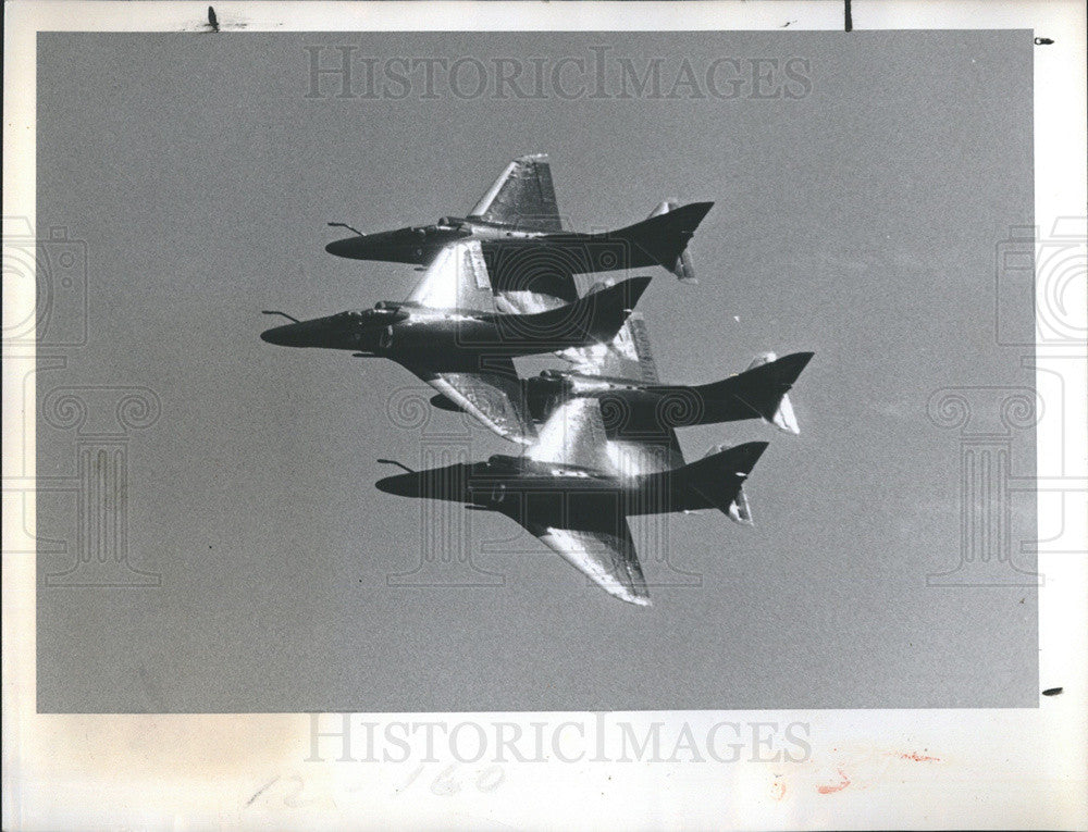 1978 Press Photo The Blue Angels flying over St. Petersburg-Clearwater airport - Historic Images