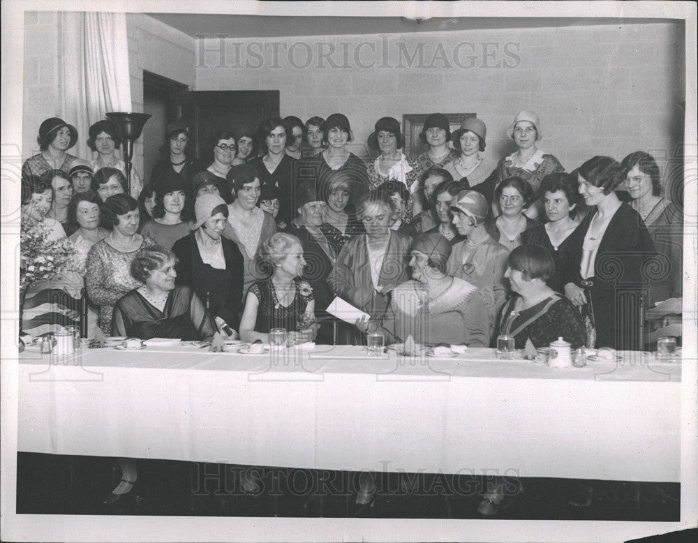 1935 Press Photo Group of Women teachers donate to Mich reforestation effort - Historic Images