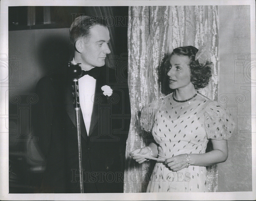 1937 Press Photo William J Scripps &amp; Jessica Dragonette,singer - Historic Images