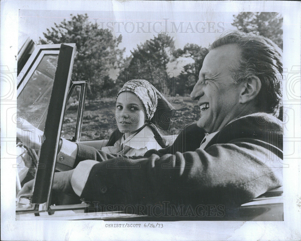 1973 Press Photo Actors George C Scott and - Historic Images