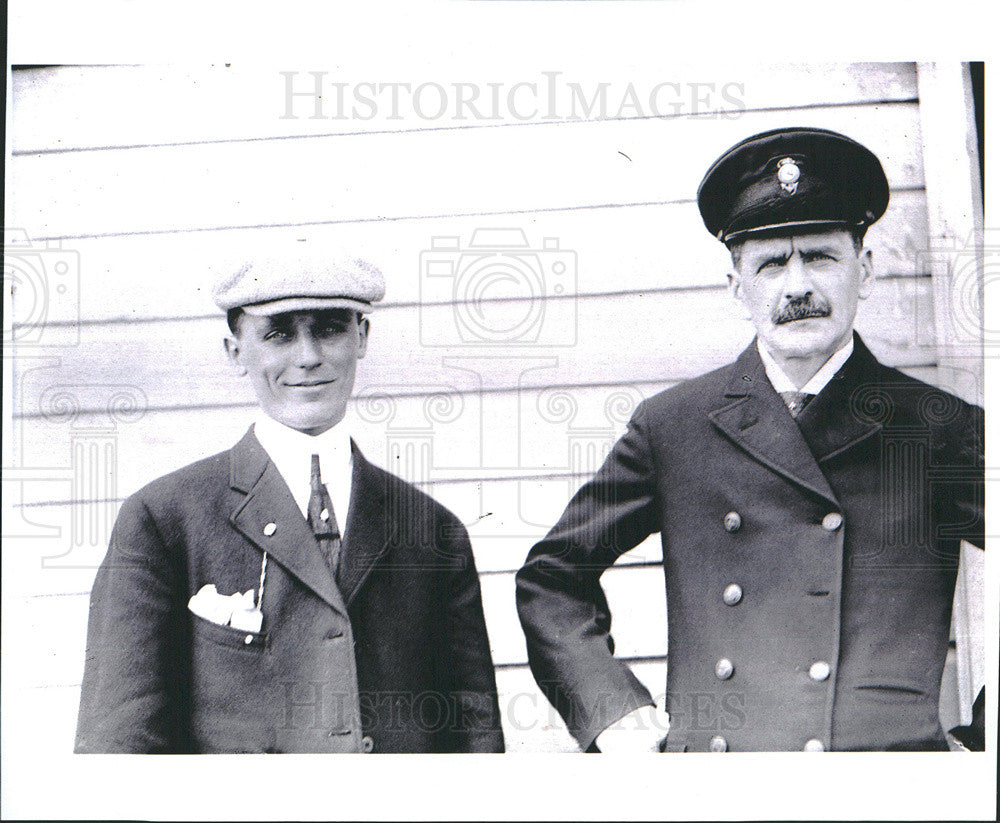 1912 Press Photo William E Scripps With Captain Thomas Day - Historic Images