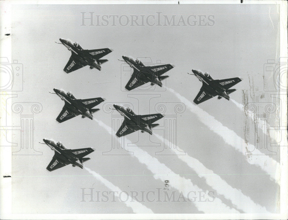 1982 Press Photo Blue Angels Headline Wings Of The World Air Show Sea World - Historic Images