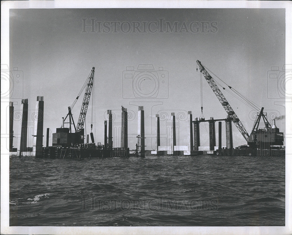 Press Photo Bridge Frankland Construction - Historic Images