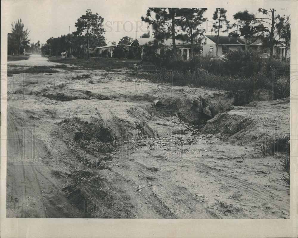 1962 Press Photo eroded road St. Petersburg residents - Historic Images