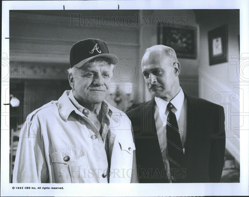 1992 Press Photo CBS Major Dad stars Brian Keith and Gerald McRaney - Historic Images