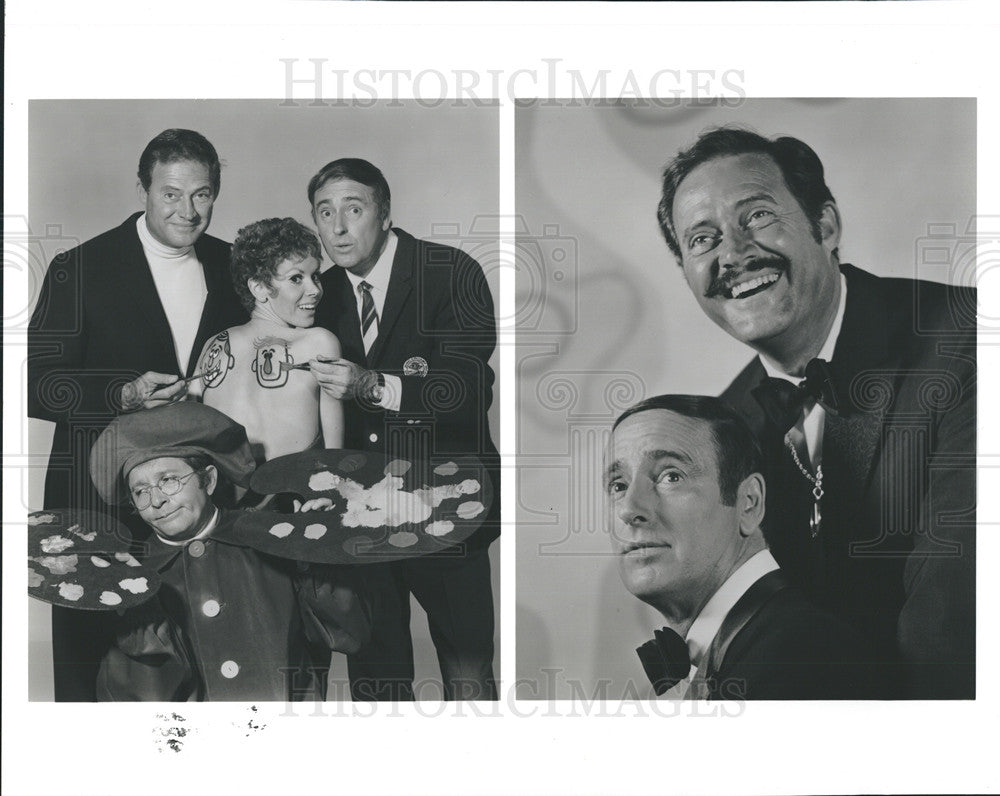 1993 Press Photo Actors Dan Rowan, Arte Johnson, Judy Carne And Dick Rowan - Historic Images