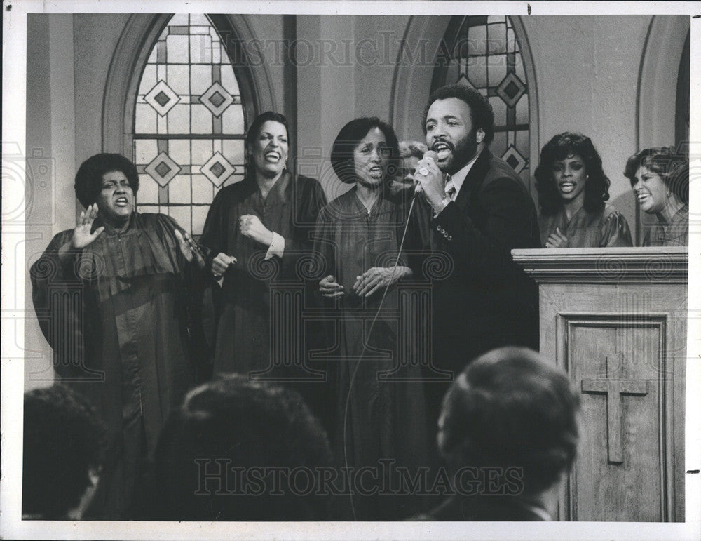 1981 Press Photo Esther Sutherland Pat Lawson Marla Gibbs Andrae Crouch Actor - Historic Images