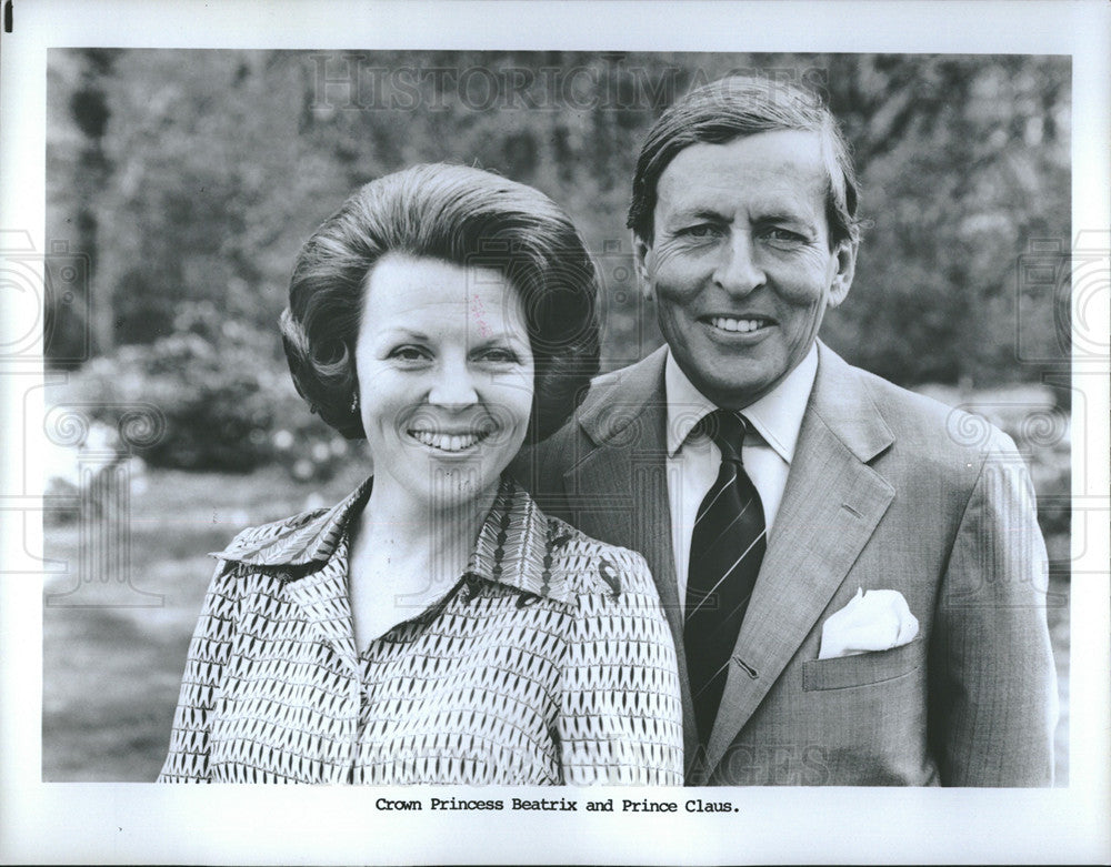 1980 Press Photo Crown Princess Beatrix Netherlands Prince Claus - Historic Images