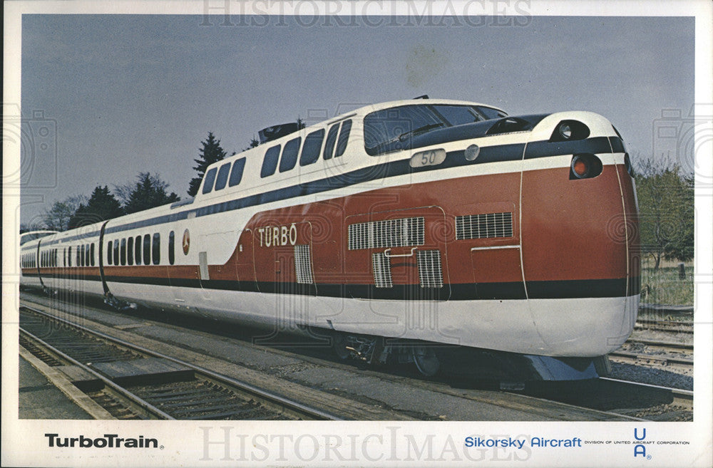 1973 Press Photo TurboTrain nonelectrified intercity passenger train North - Historic Images