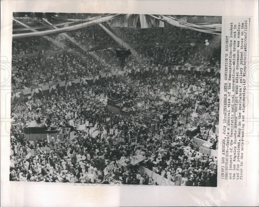 1960 Press Photo Democratic Natl Convention crowds in L.A. Calif - Historic Images