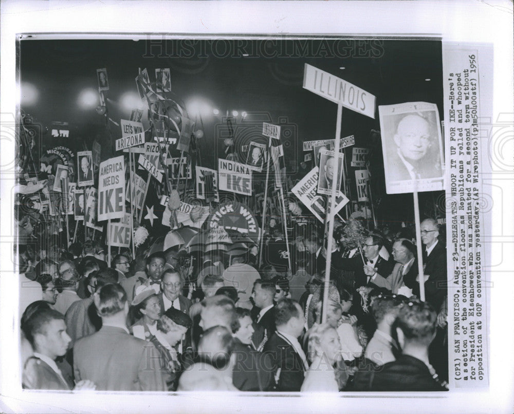 1956 Press Photo GOP Natl Convention for Pres Eisenhower - Historic Images