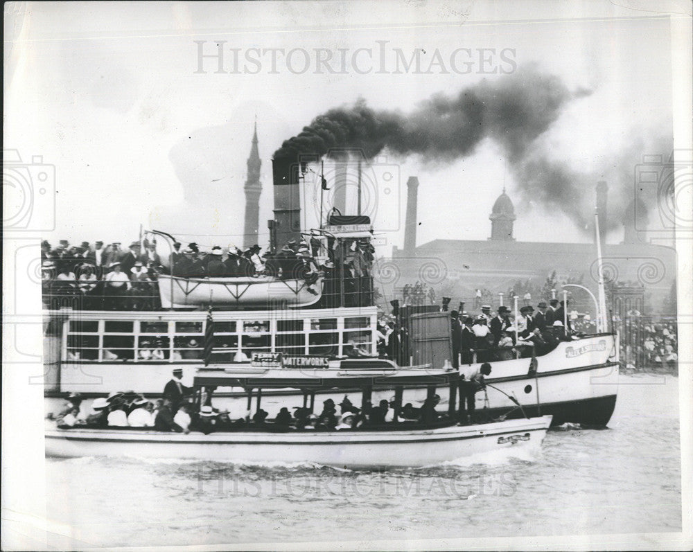 1935 Press Photo Alex J. Sullivan Steamship and Ferry - Historic Images