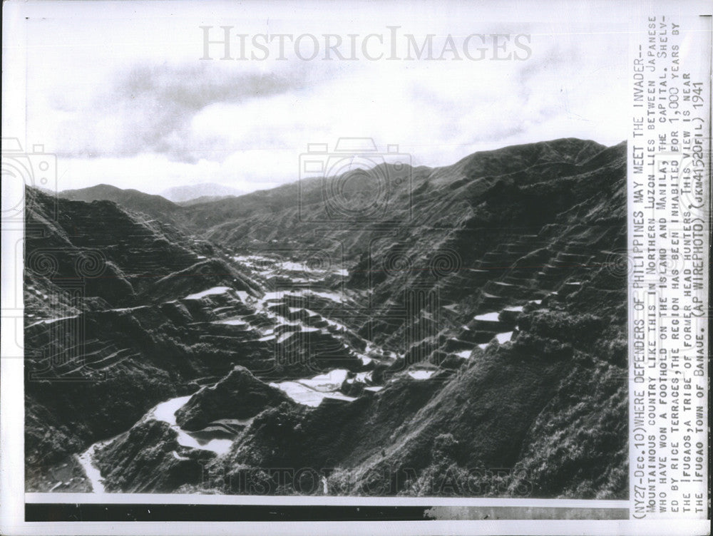 1941 Press Photo Mountainous Country Of Luzon, Largest Island In The Philippines - Historic Images