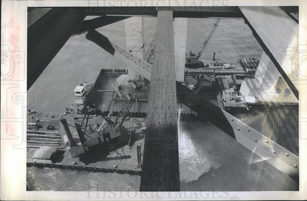 1970 Press Photo Sunshine Skyway Bridge Being Repaired the Cost of $3.2 Million - Historic Images