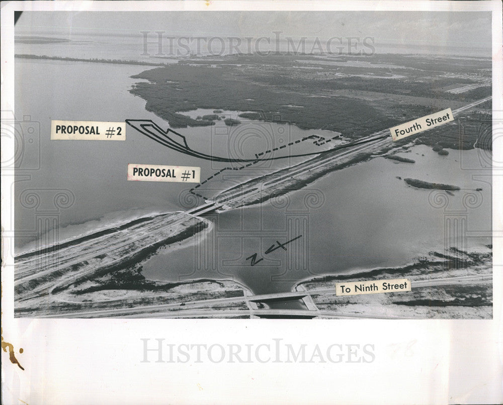 1963 Press Photo Aerial Proposed Recreation Area South of Howard Franklin Bridge - Historic Images