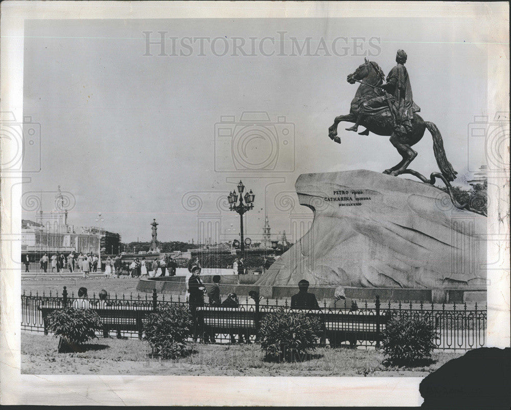 1974 Press Photo Peter the Great statue in Lenningrad,Russia - Historic Images