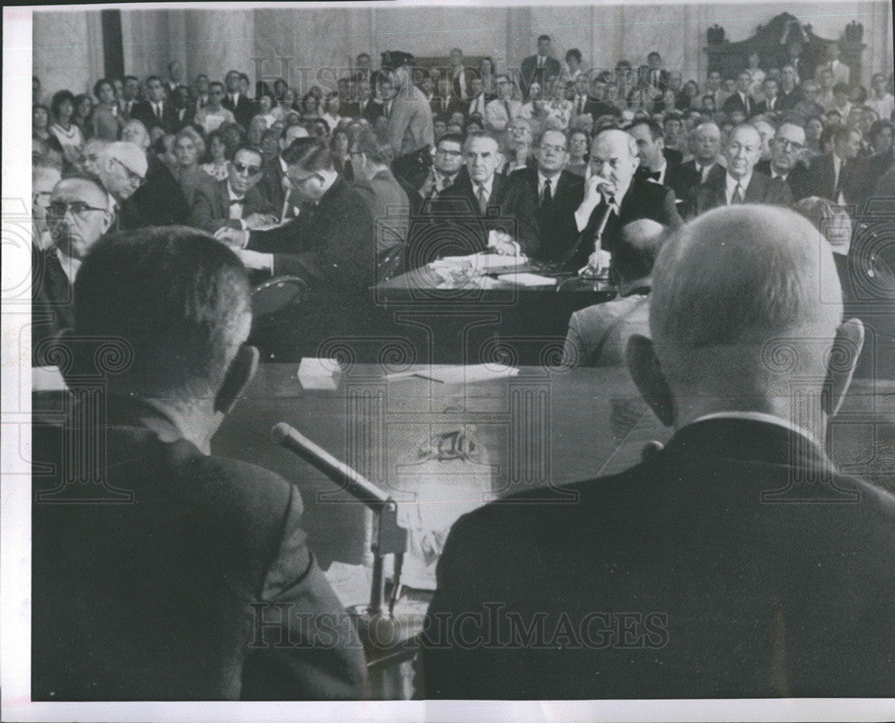 1968 Press Photo Senate hearings on Nuclear Test Ban - Historic Images