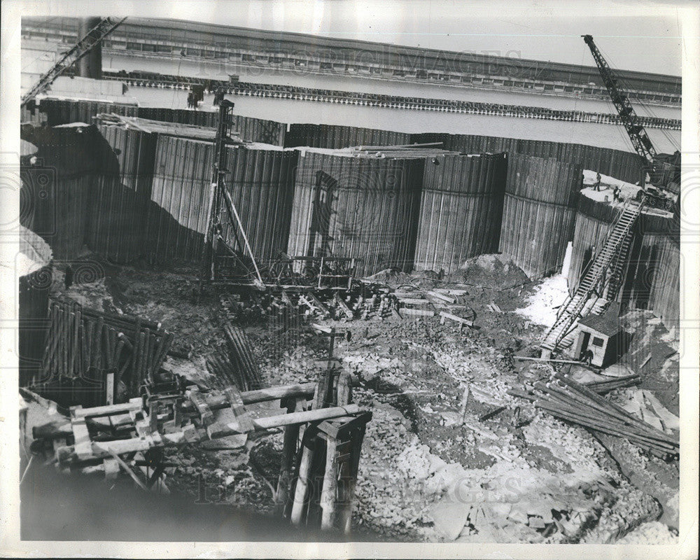 1937 Press Photo Coffer Dam - Historic Images