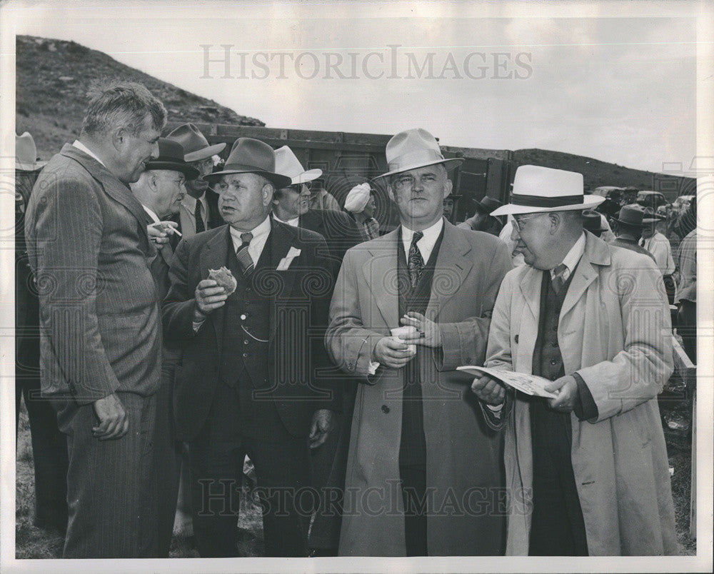 1947 Press Photo Enders Dam Dedication - Historic Images