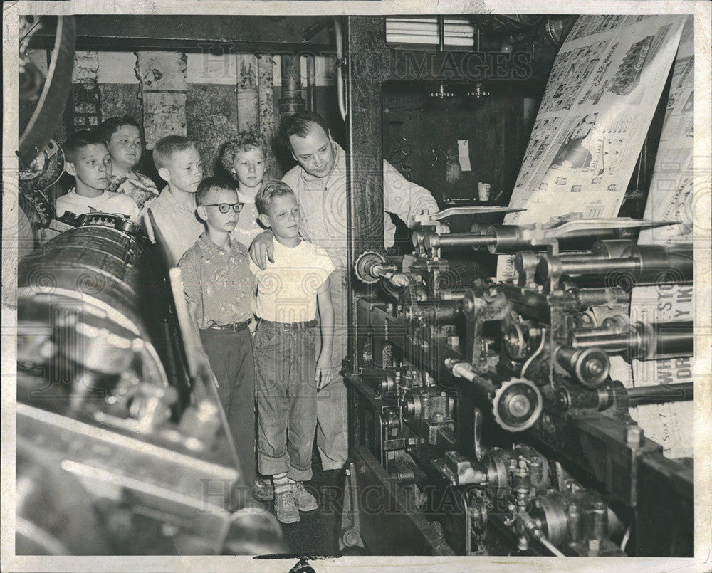 1952 Press Photo Sun-Times Press Room - Historic Images