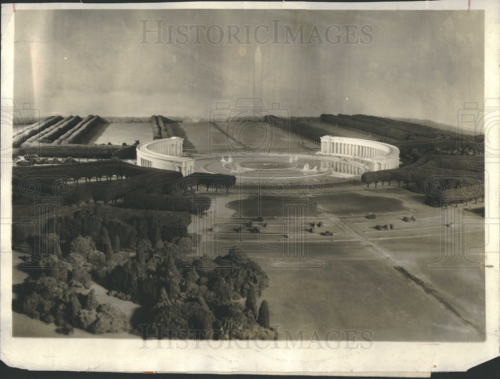 1926 Press Photo Roosevelt Memorial Design - Historic Images