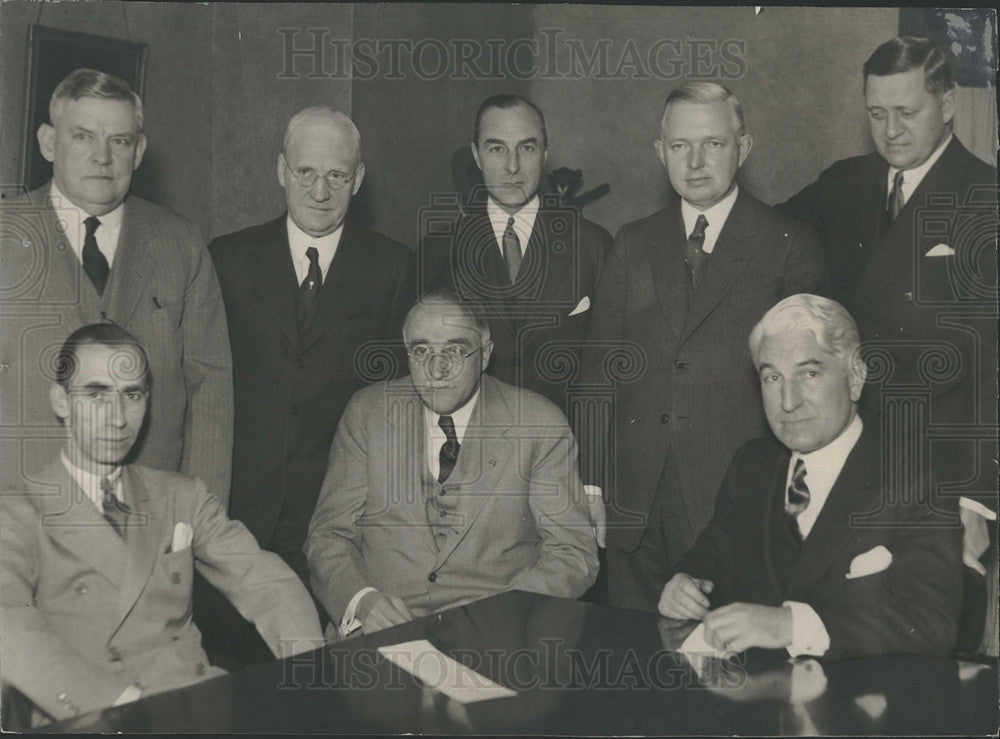 1933 Press Photo Chicago Association Commerce George Rossetter D.H. Steele C.L. - Historic Images