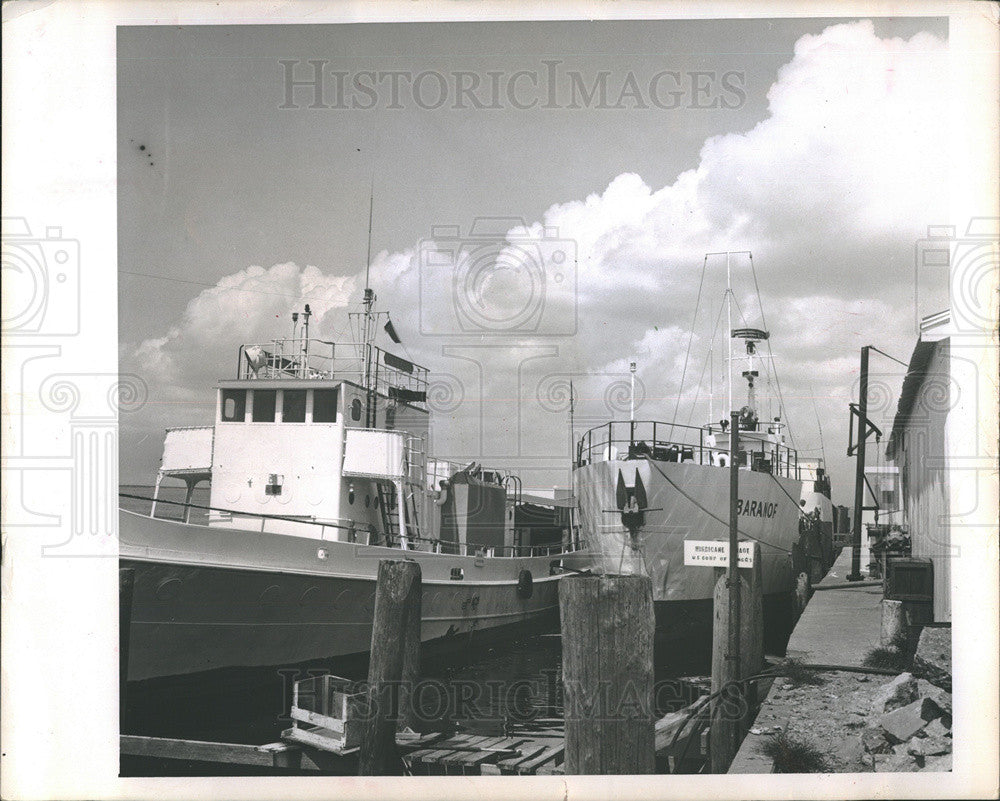 1964 Press Photo Research boats at dock in Punta Gorda - Historic Images