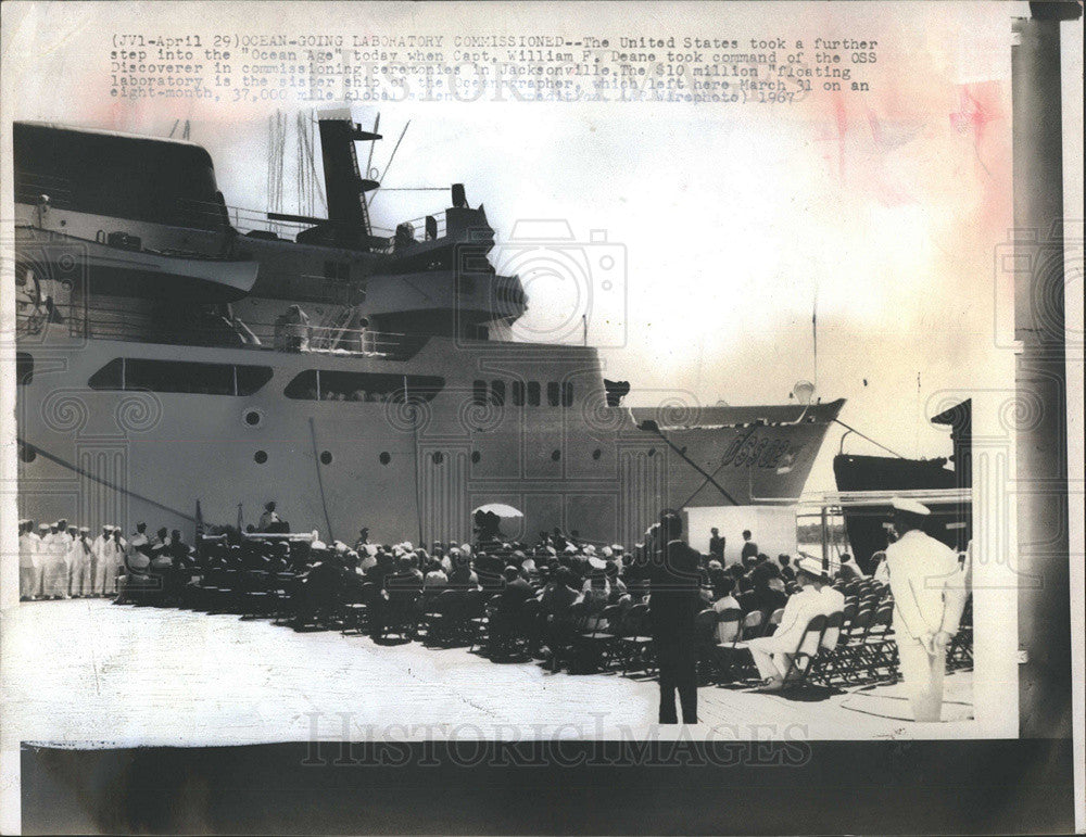 1967 Press Photo Floating Oceanography Laboratory Commissioned - Historic Images