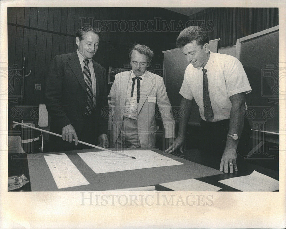 1973 Press Photo Marine Biologists Popenoe, Dr. Hugh McLellan, Dr Robert Smith - Historic Images