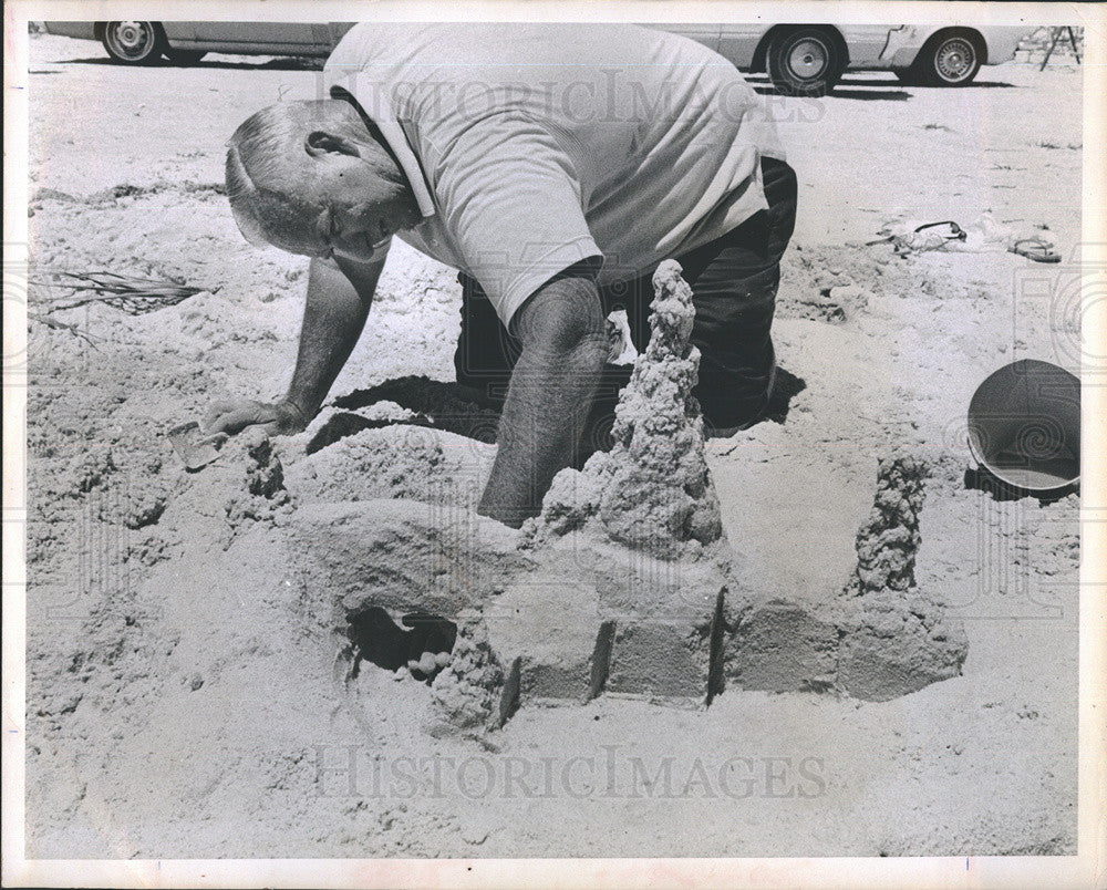 1966 Press Photo Cambodian Palace, Sand Castle Competition - Historic Images